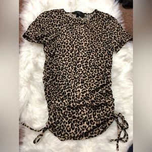 Vibe sportswear cheetah print shirt women